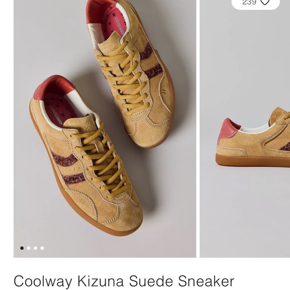 Coolway Women's Kizuna suede sneaker in honey - Picture 5 of 5